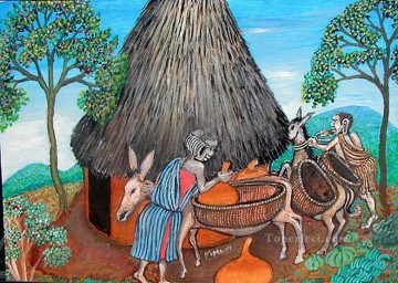 アフリカ人 Painting - アフリカの重荷の獣たち
